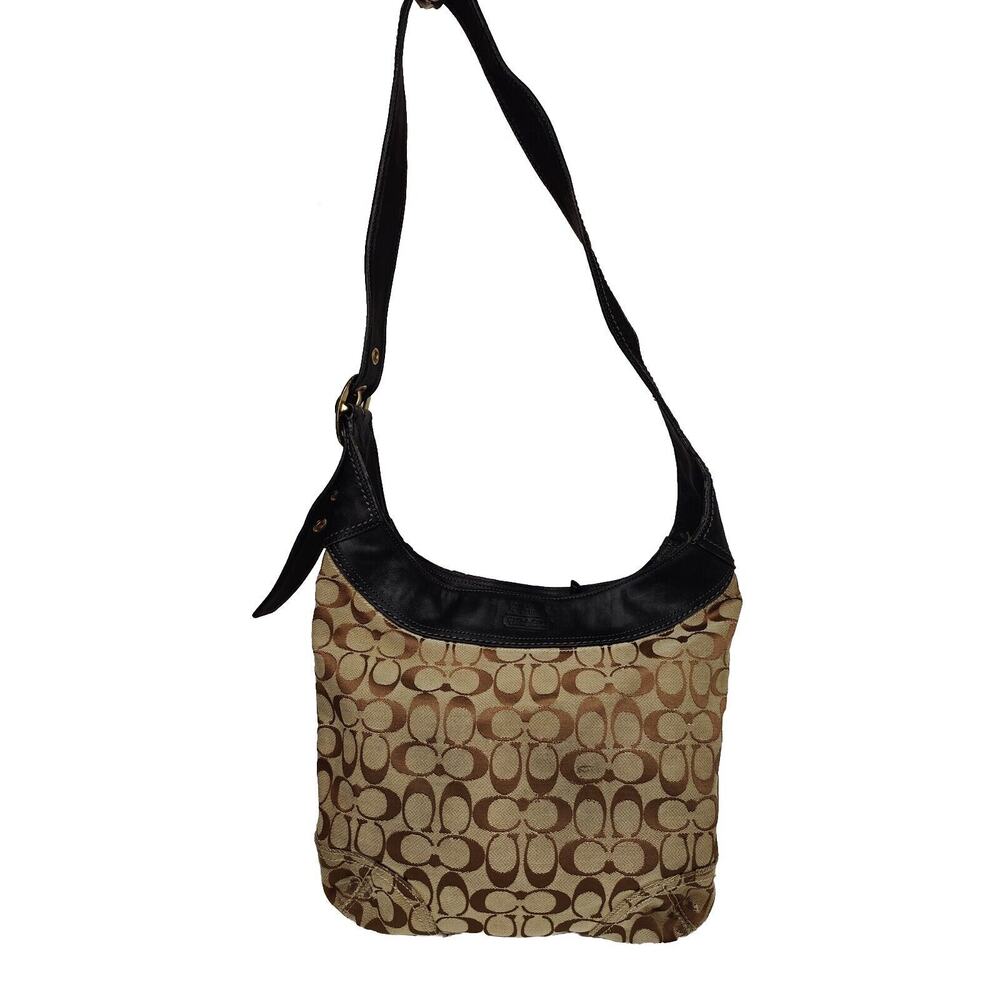 Vintage brown/tan Y2K canvas Coach Crossbody Shoulder Bag